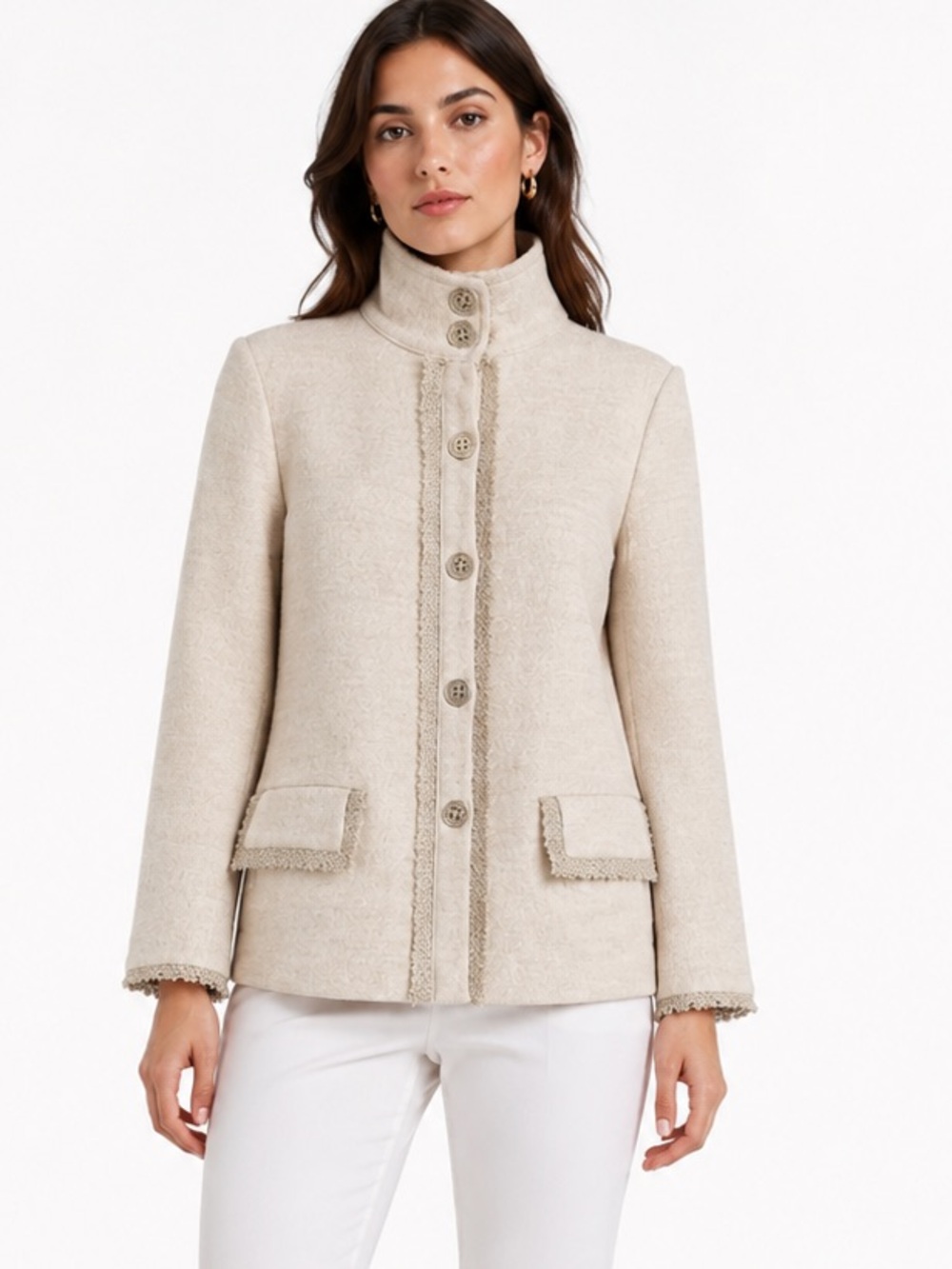 Karl Lagerfeld Paris | Bouclé Button Front Jacket EUC Sz XS
